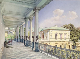 Die Cameron-Galerie in Zarskoje Selo, 1859